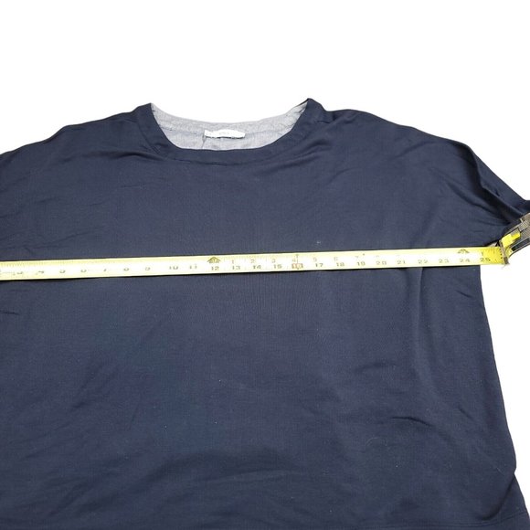 VINCE Womens XS Layered Sweater Silk Blend Chambray‎ Button Up Under Sweater Top - Picture 6 of 11